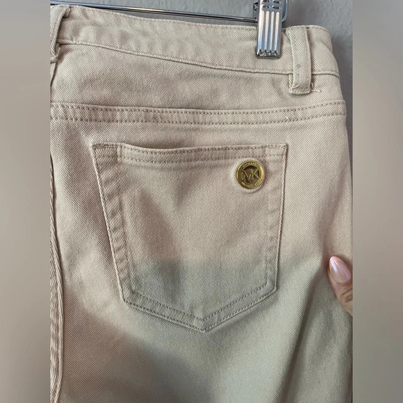 Michael Kors Zipper Pocket Detail Logo Skinny Jeans size 2 - Khaki - Picture 3 of 6